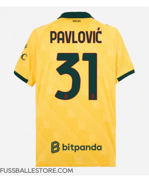 Günstige AC Milan Strahinja Pavlovic #31 3rd trikot 2025-26 Kurzarm Günstige AC Milan Strahinja Pavlovic #31 3rd trikot 2025-26 Kurzarm
